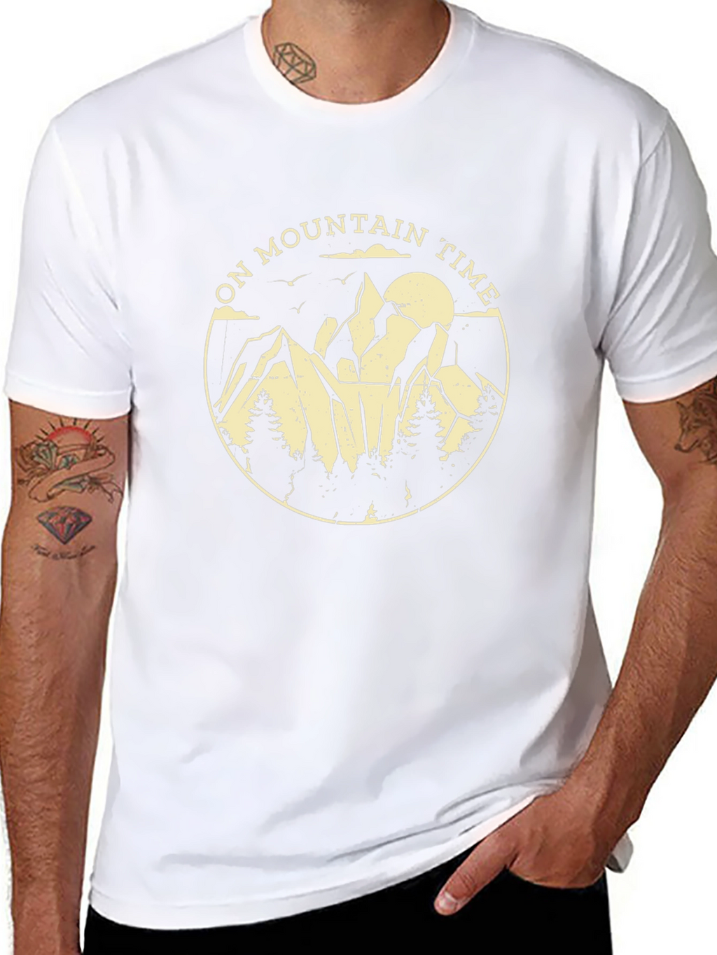 On Mountain Time Graphic Tee - Adventure Awaits