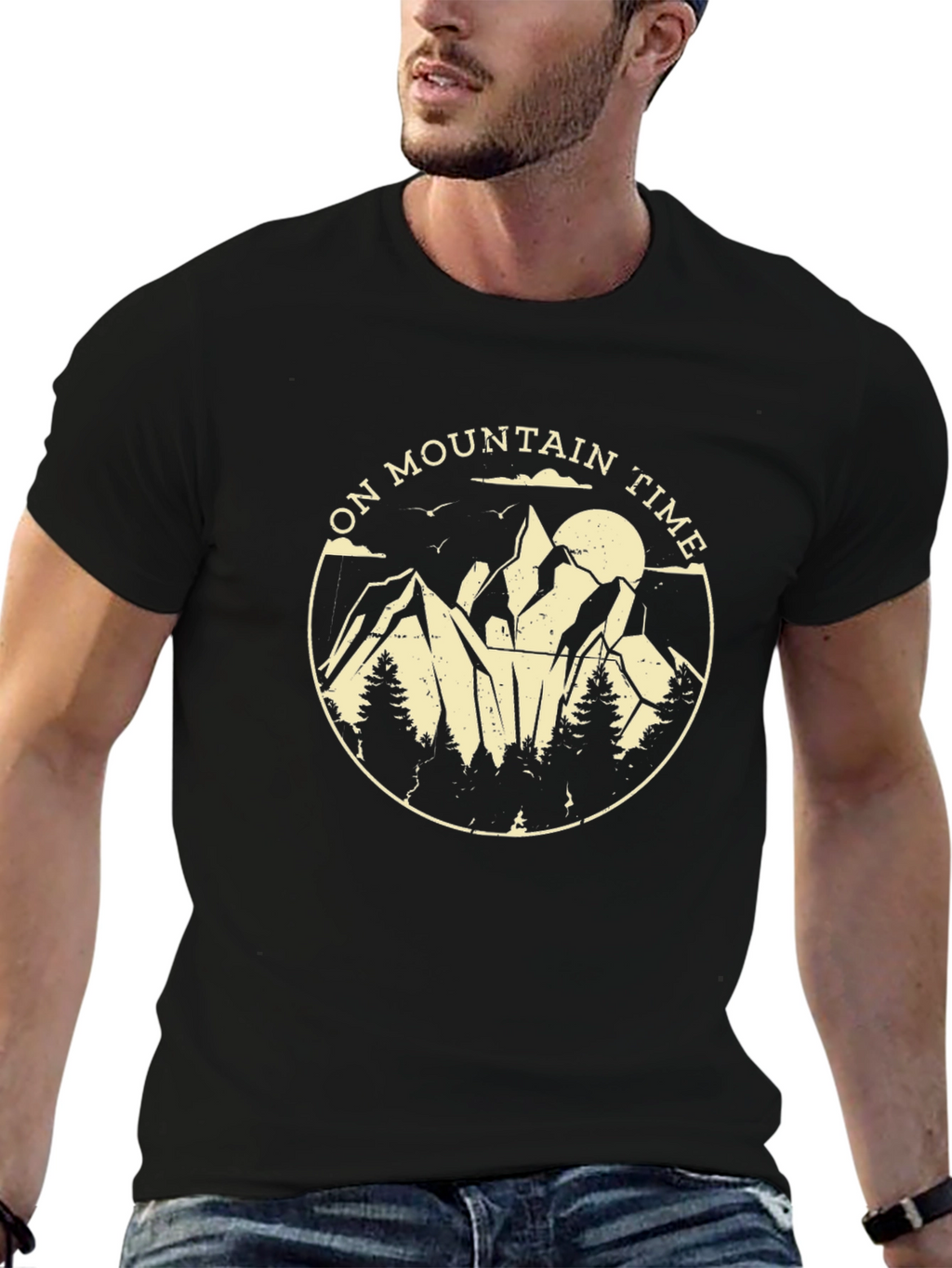 On Mountain Time Graphic Tee - Adventure Awaits
