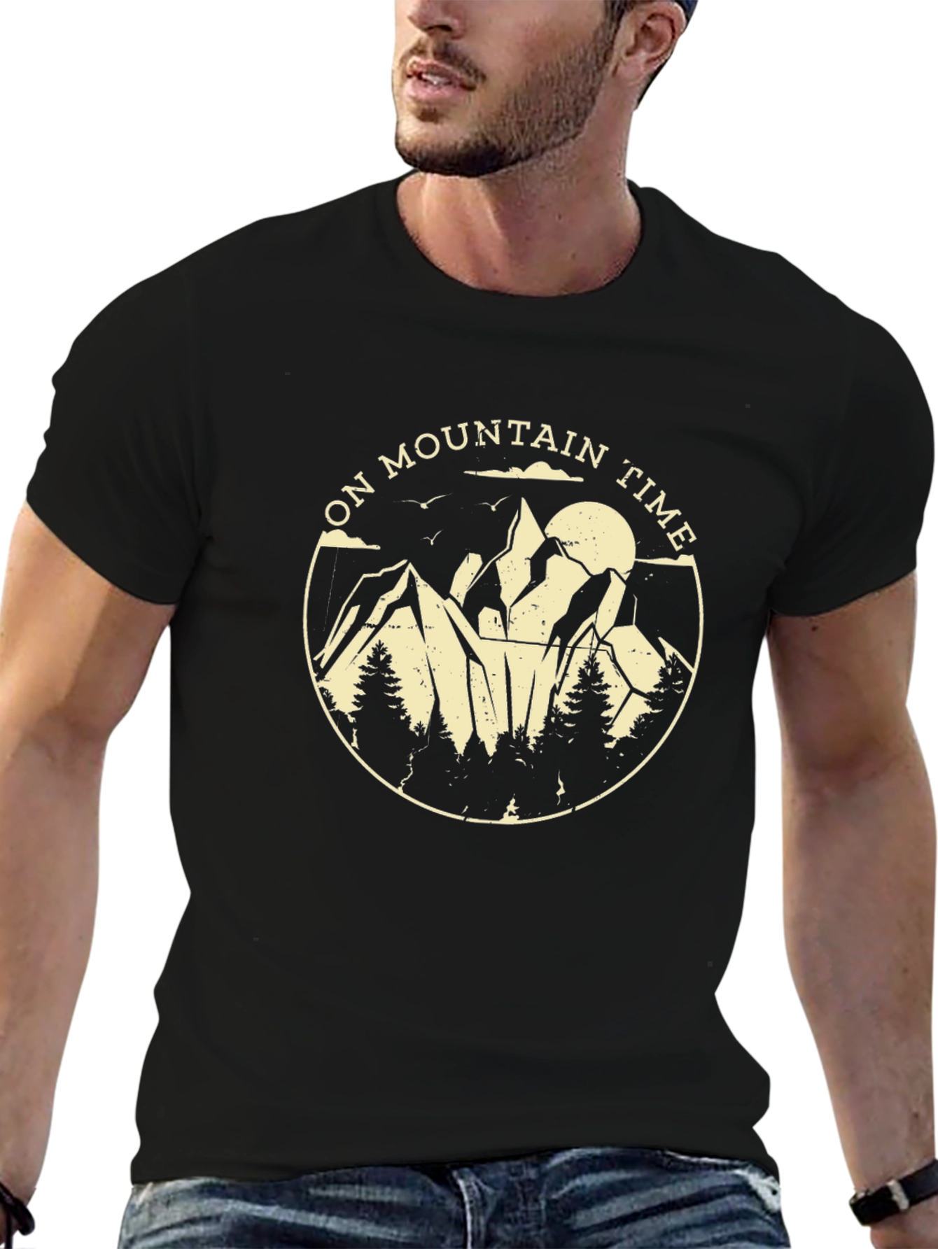 On Mountain Time Graphic Tee - Adventure Awaits