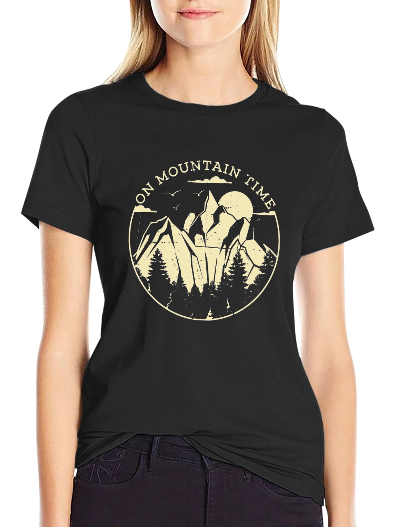 On Mountain Time Graphic Tee - Adventure Awaits
