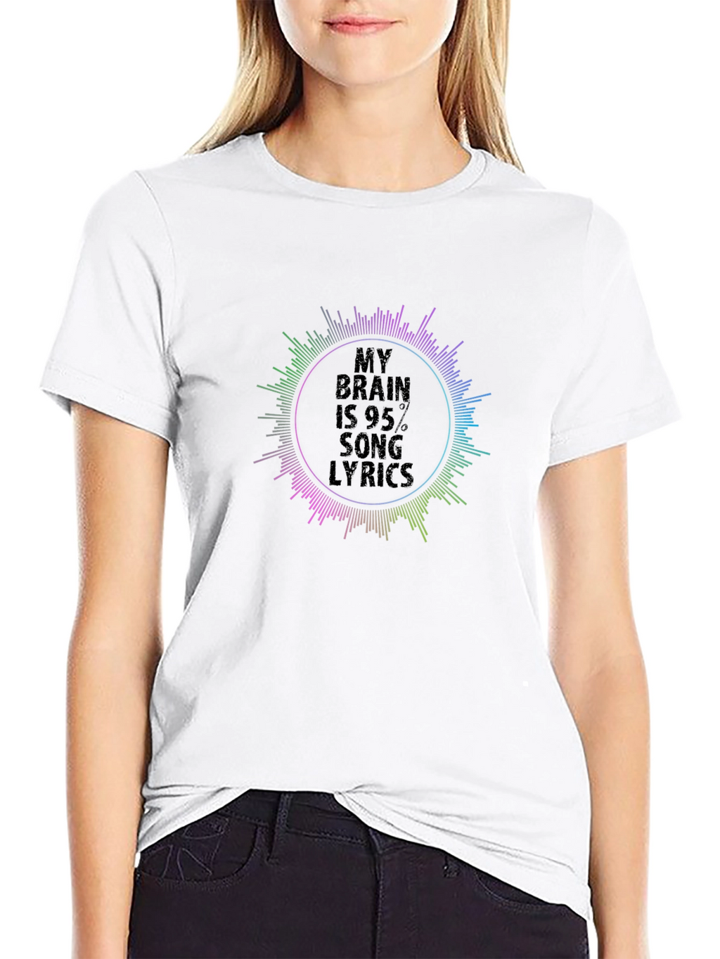My Brain Is 95% Song Lyrics T-Shirt