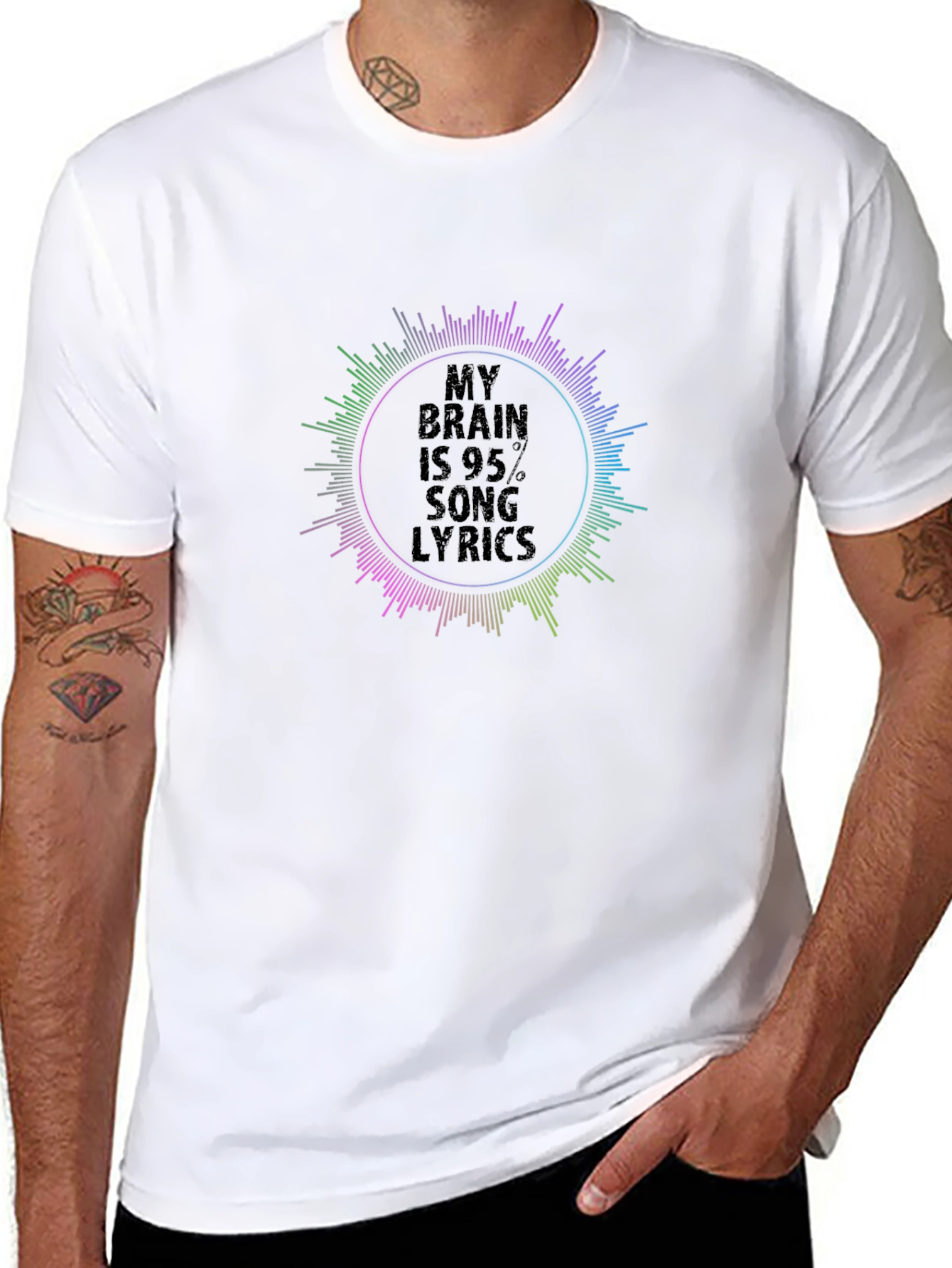 My Brain Is 95% Song Lyrics T-Shirt