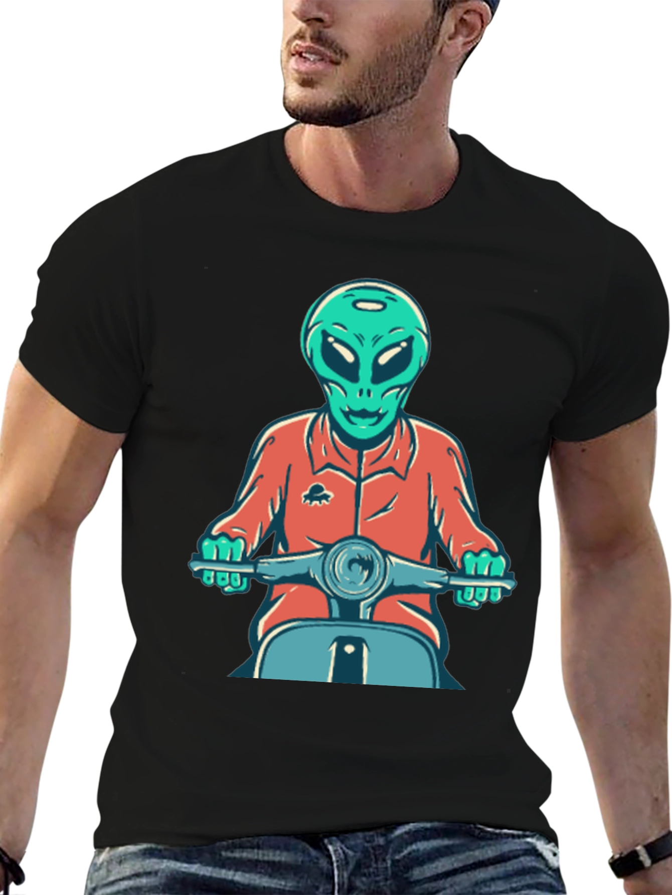 Alien Scooter Rider T-Shirt