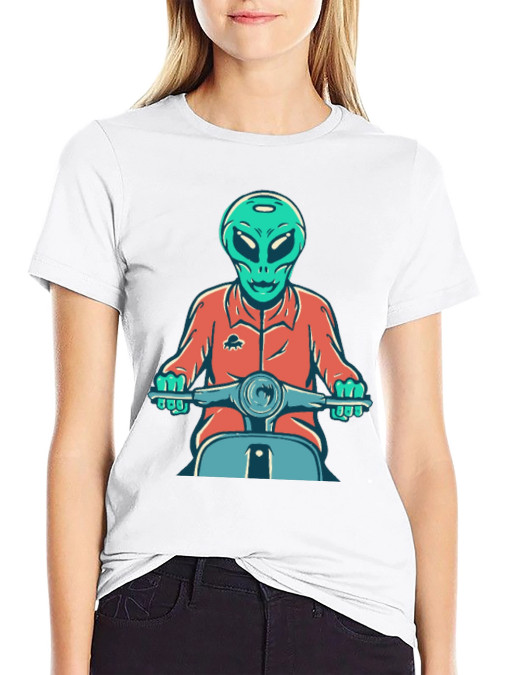 Alien Scooter Rider T-Shirt
