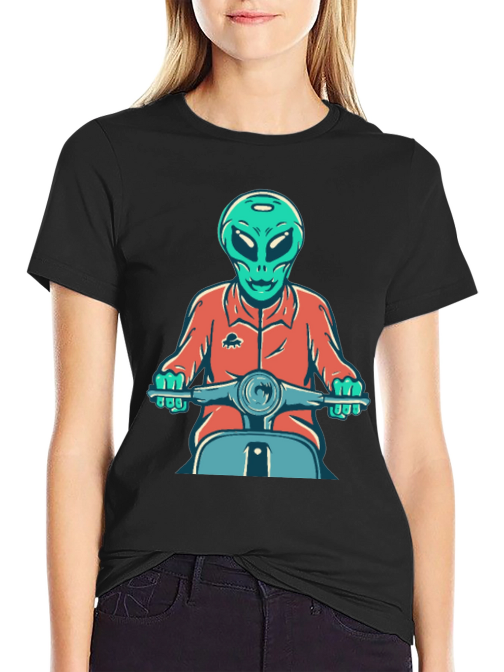 Alien Scooter Rider T-Shirt