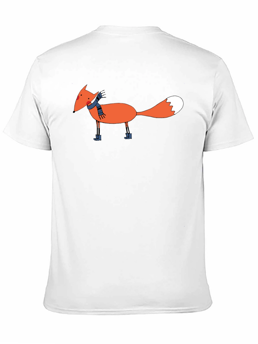 Cartoon Fox Graphic Black T-Shirt