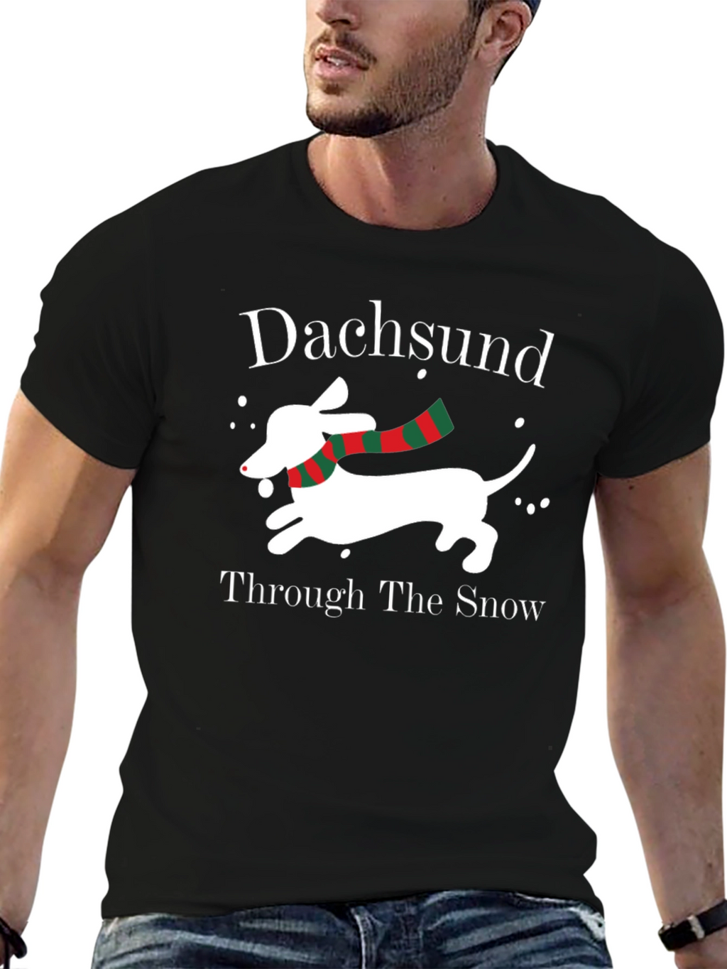 Dachshund Through the Snow Christmas T-Shirt