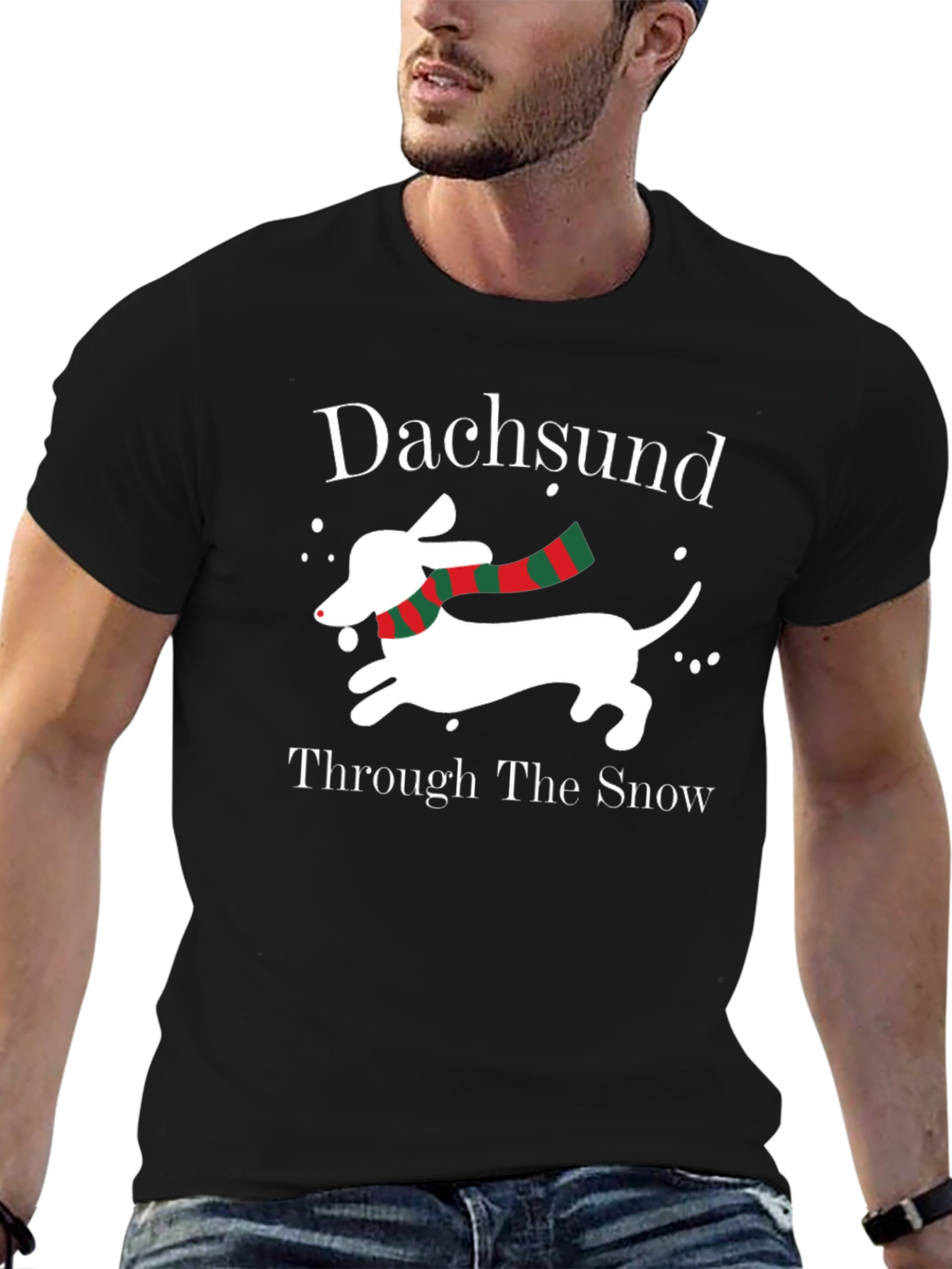 Dachshund Through the Snow Christmas T-Shirt