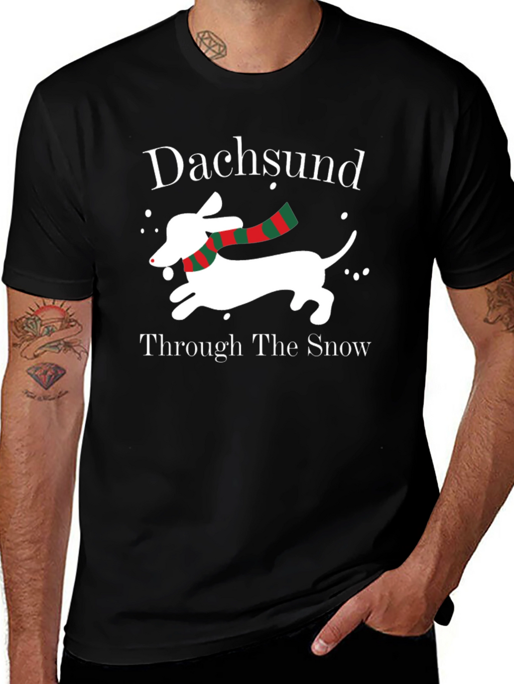 Dachshund Through the Snow Christmas T-Shirt