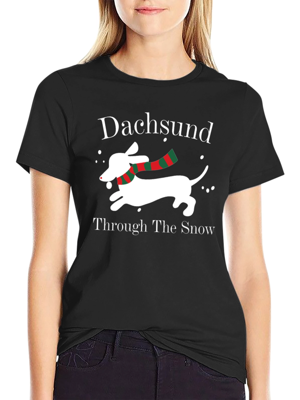 Dachshund Through the Snow Christmas T-Shirt