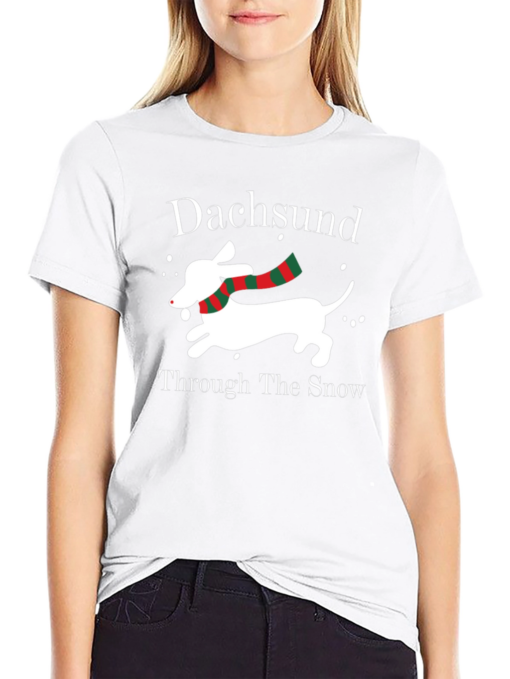 Dachshund Through the Snow Christmas T-Shirt