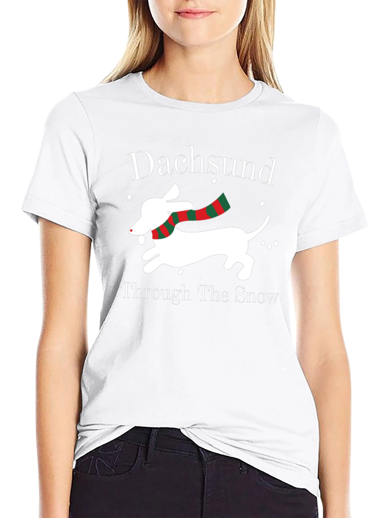 Dachshund Through the Snow Christmas T-Shirt