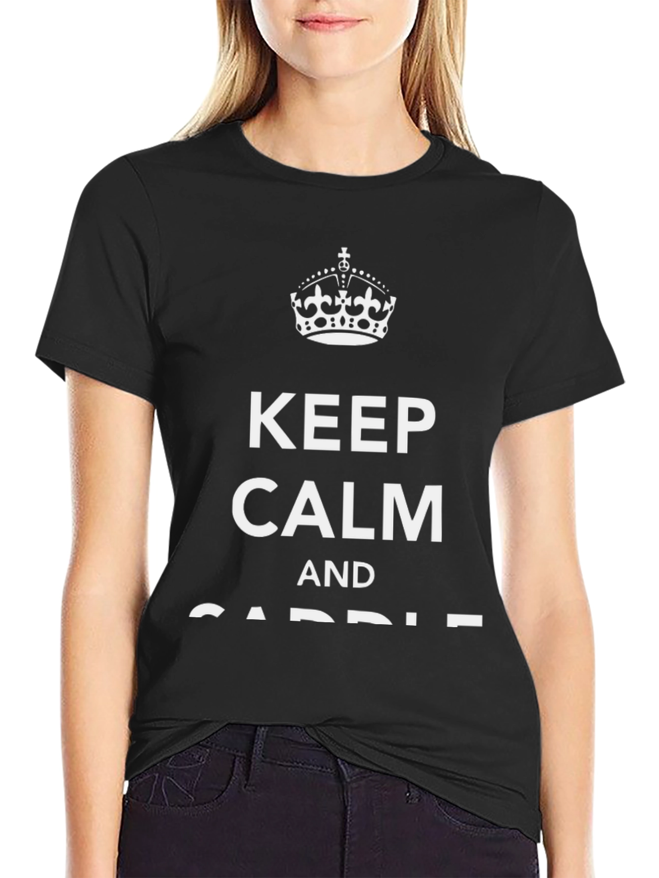 Keep Calm and Saddle Up Black T-Shirt