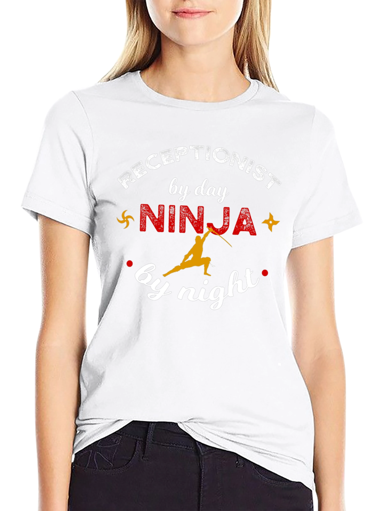 Receptionist Ninja Graphic T-Shirt