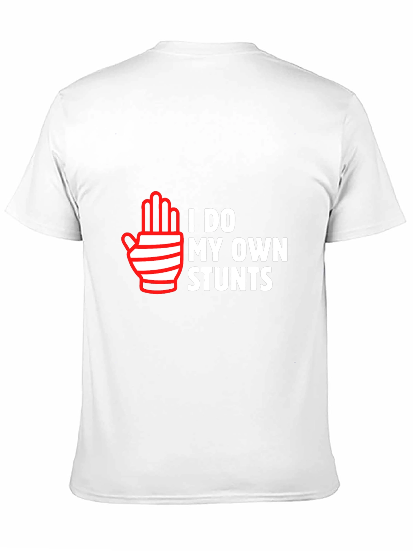 I Do My Own Stunts Black Graphic T-Shirt