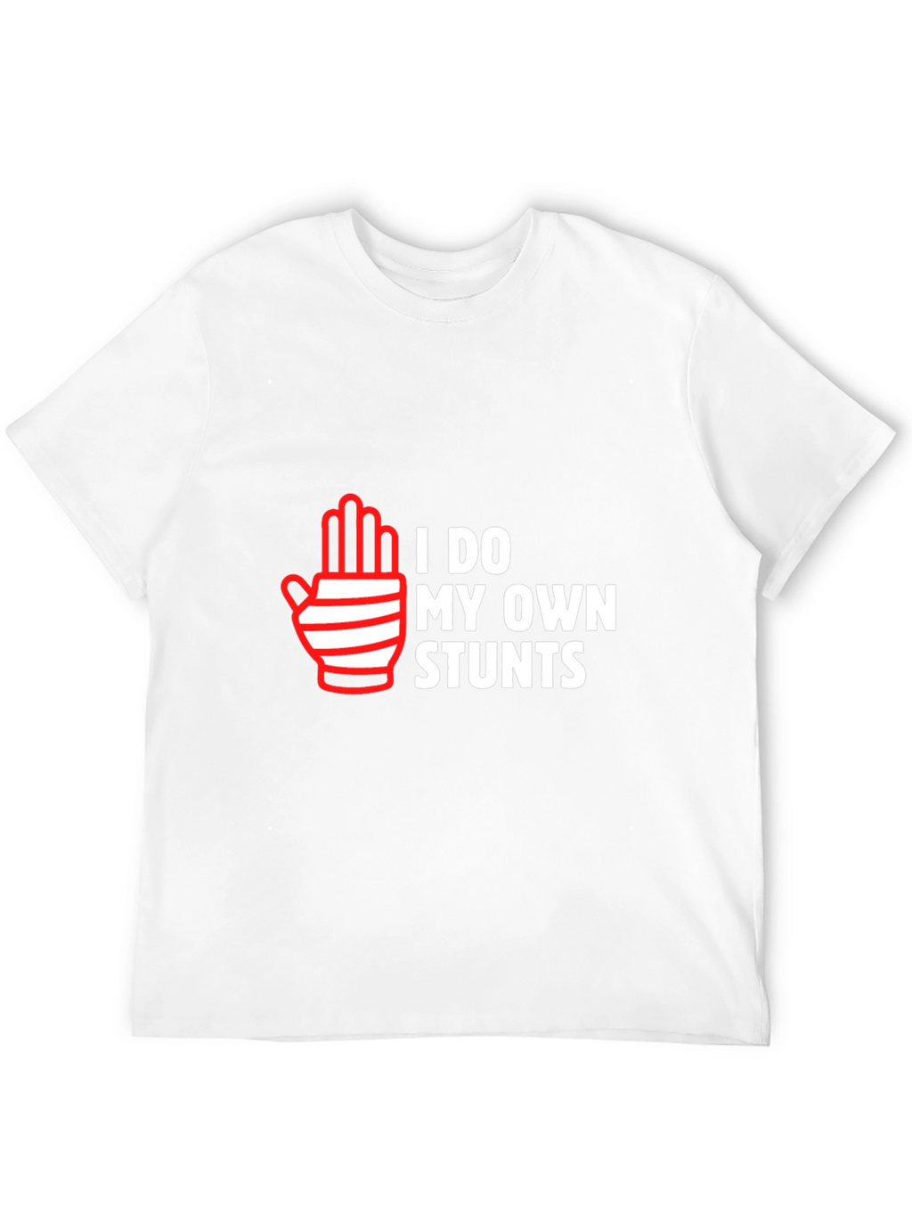 I Do My Own Stunts Black Graphic T-Shirt