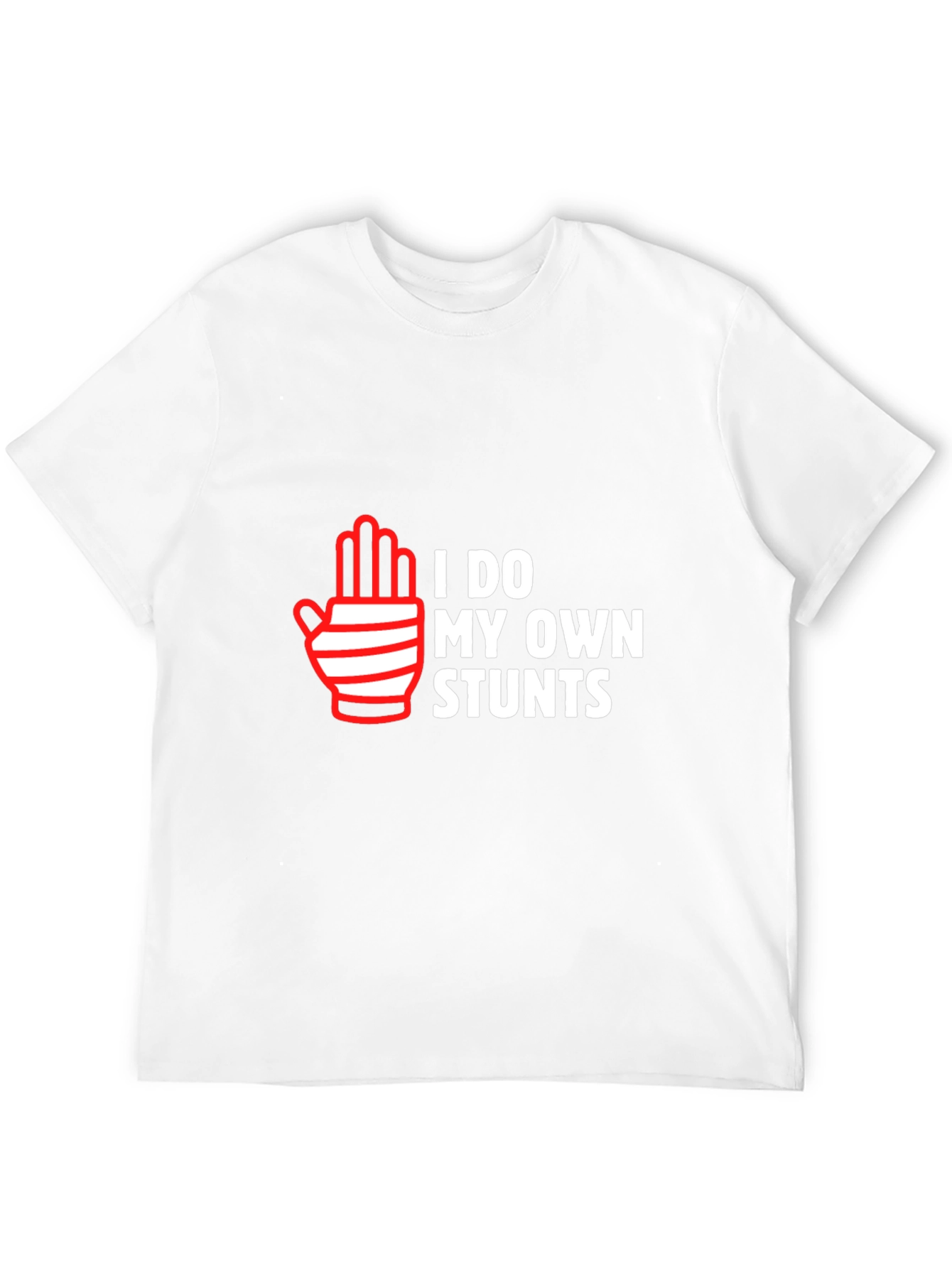 I Do My Own Stunts Black Graphic T-Shirt