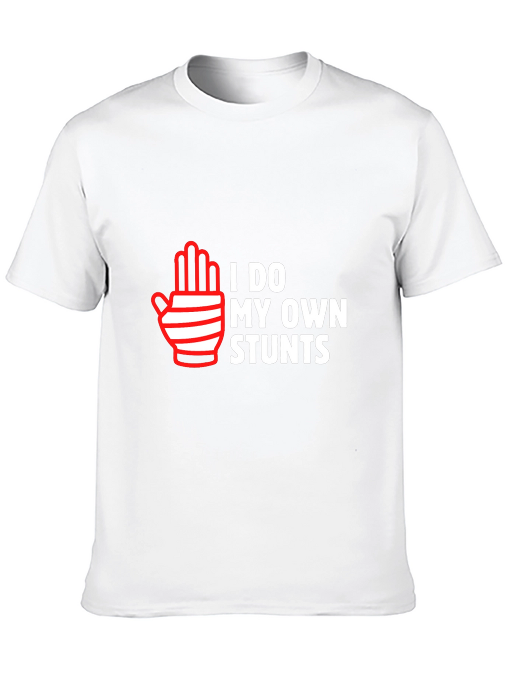 I Do My Own Stunts Black Graphic T-Shirt