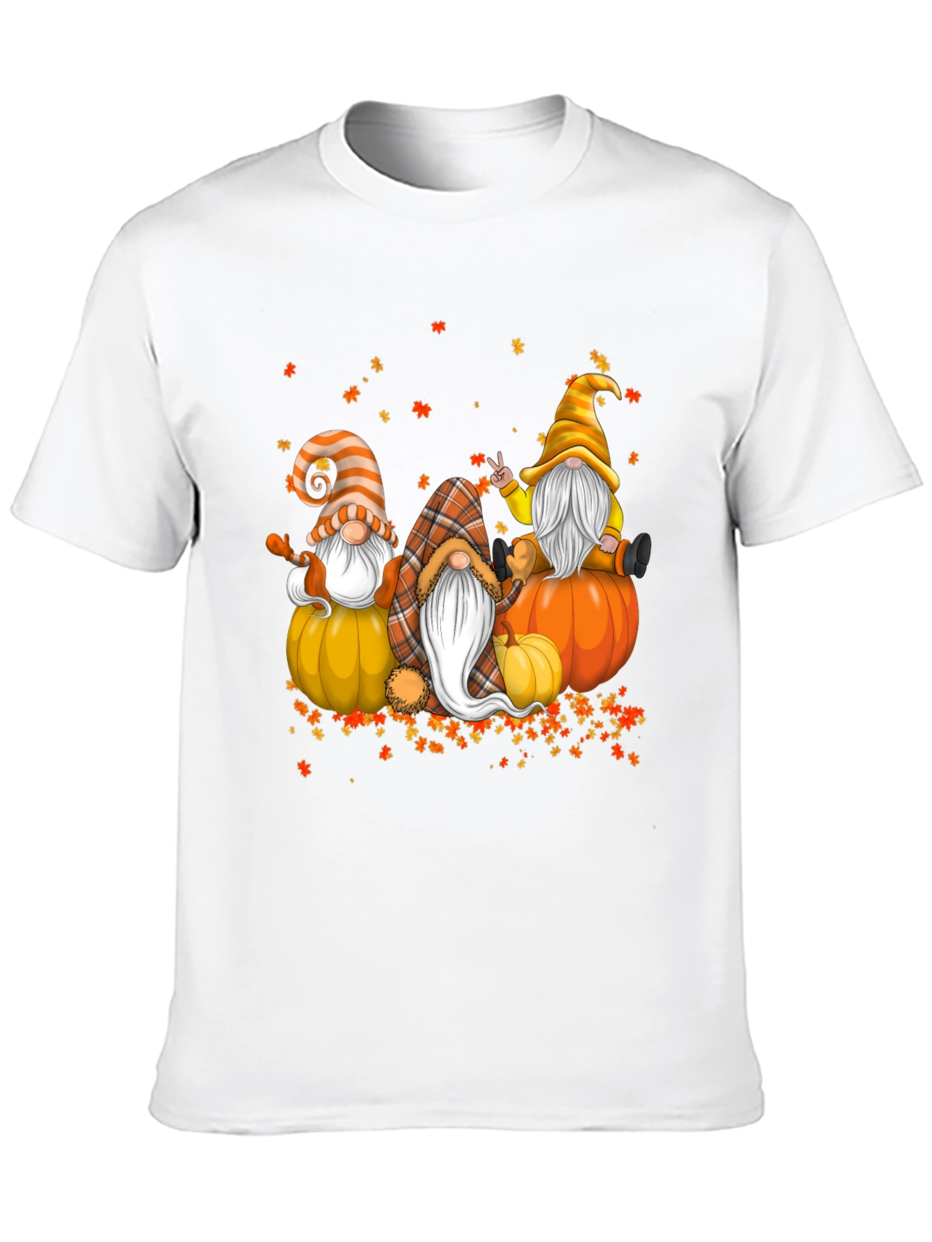 Fall Gnomes T-Shirt - Autumn Pumpkin Design