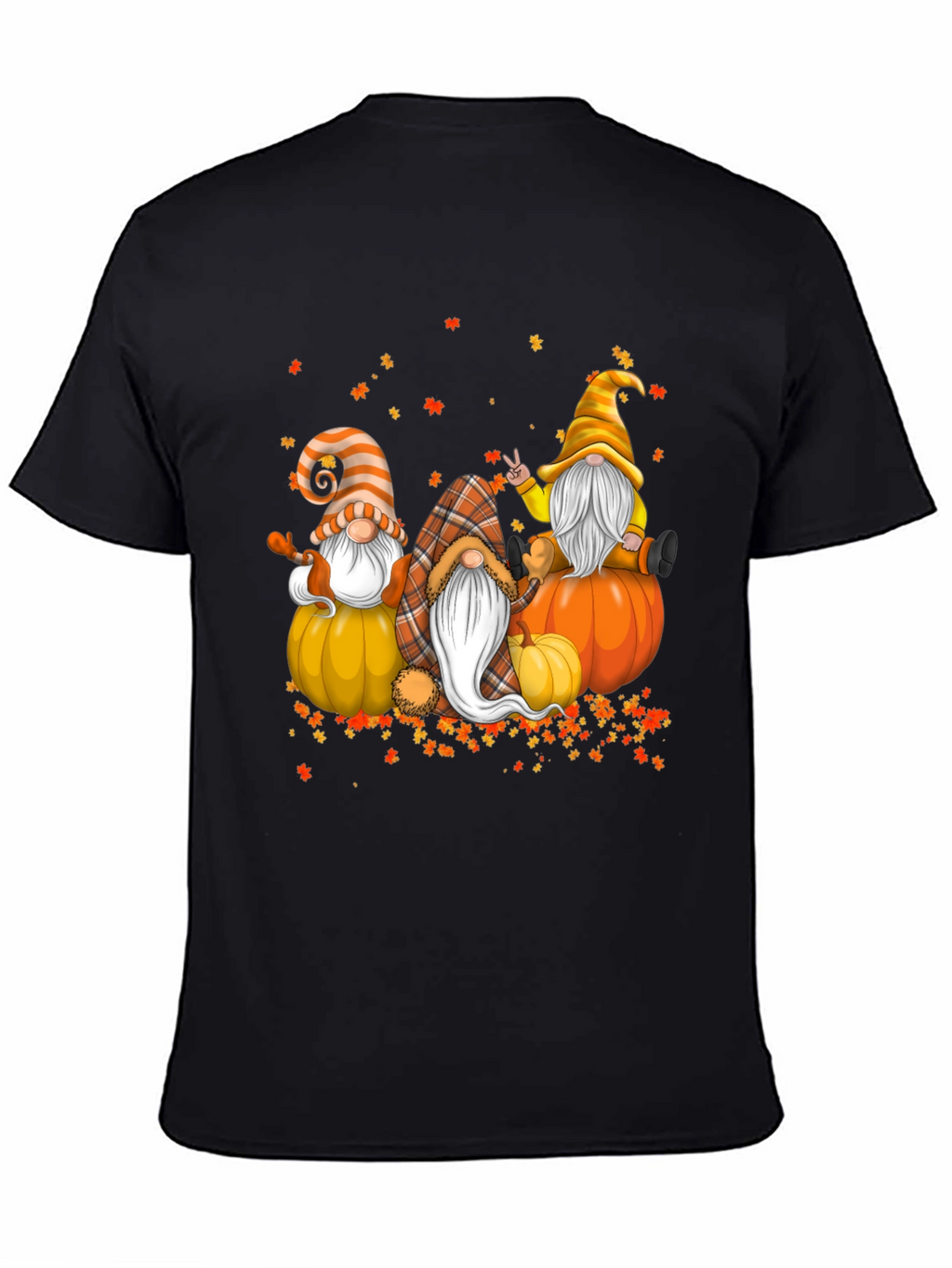 Fall Gnomes T-Shirt - Autumn Pumpkin Design