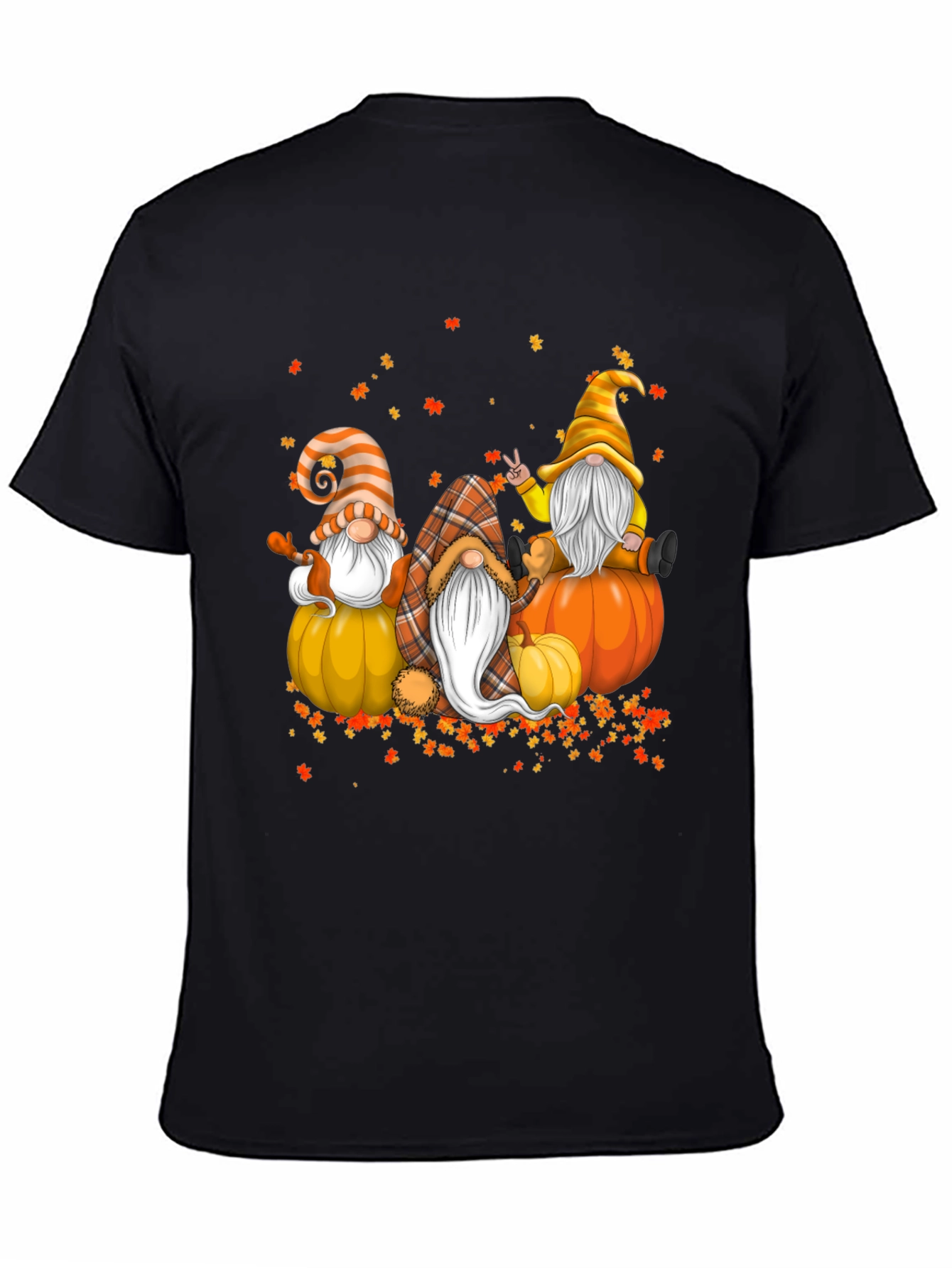 Fall Gnomes T-Shirt - Autumn Pumpkin Design