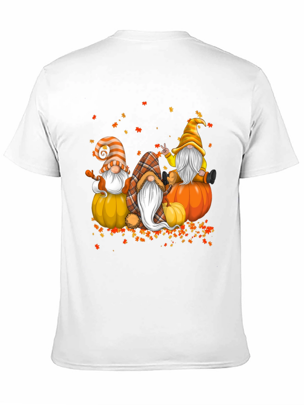 Fall Gnomes T-Shirt - Autumn Pumpkin Design