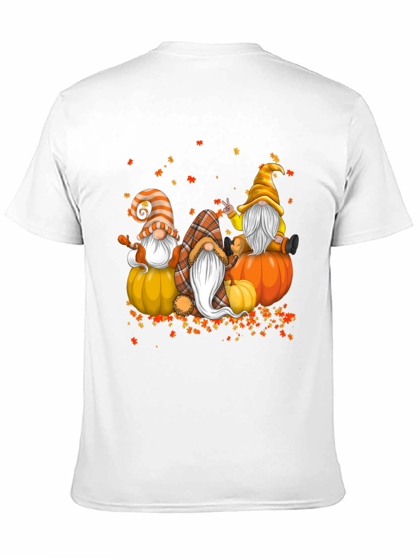 Fall Gnomes T-Shirt - Autumn Pumpkin Design