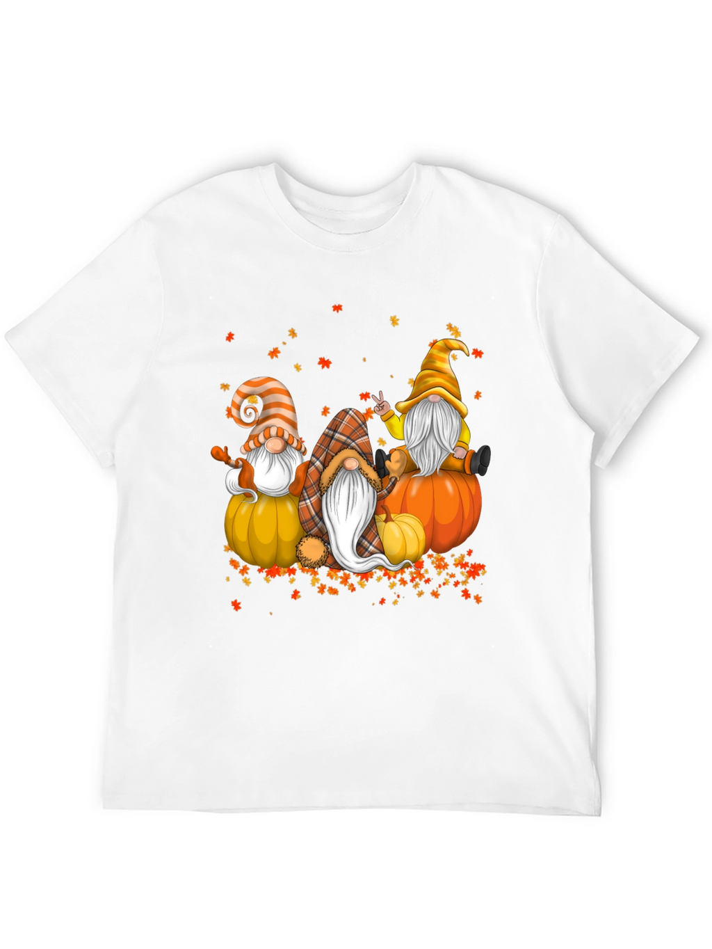 Fall Gnomes T-Shirt - Autumn Pumpkin Design