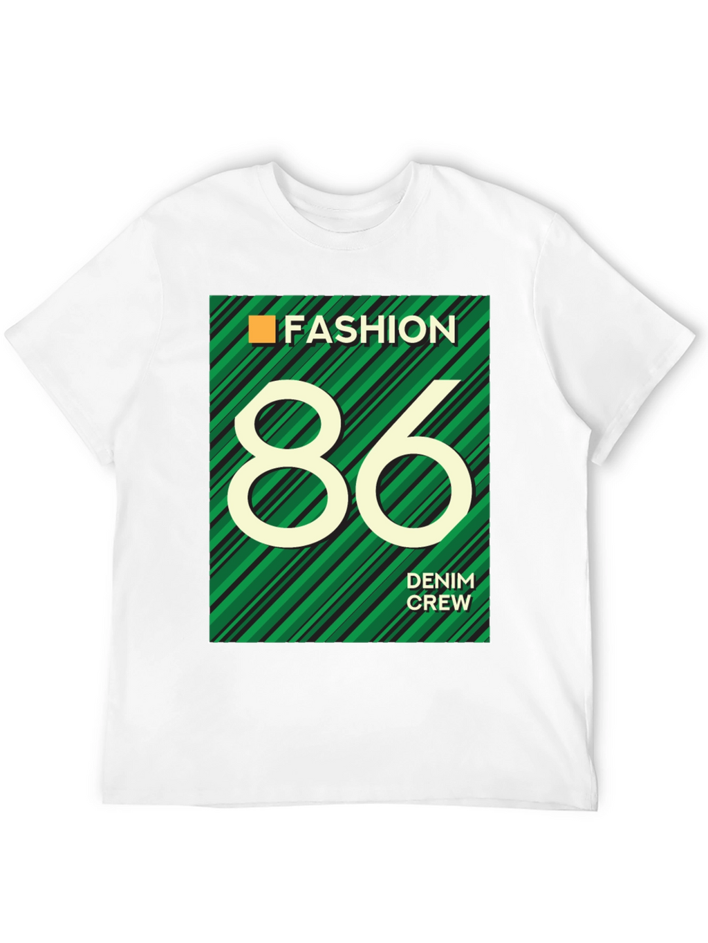 Fashion 86 Denim Crew Graphic T-Shirt