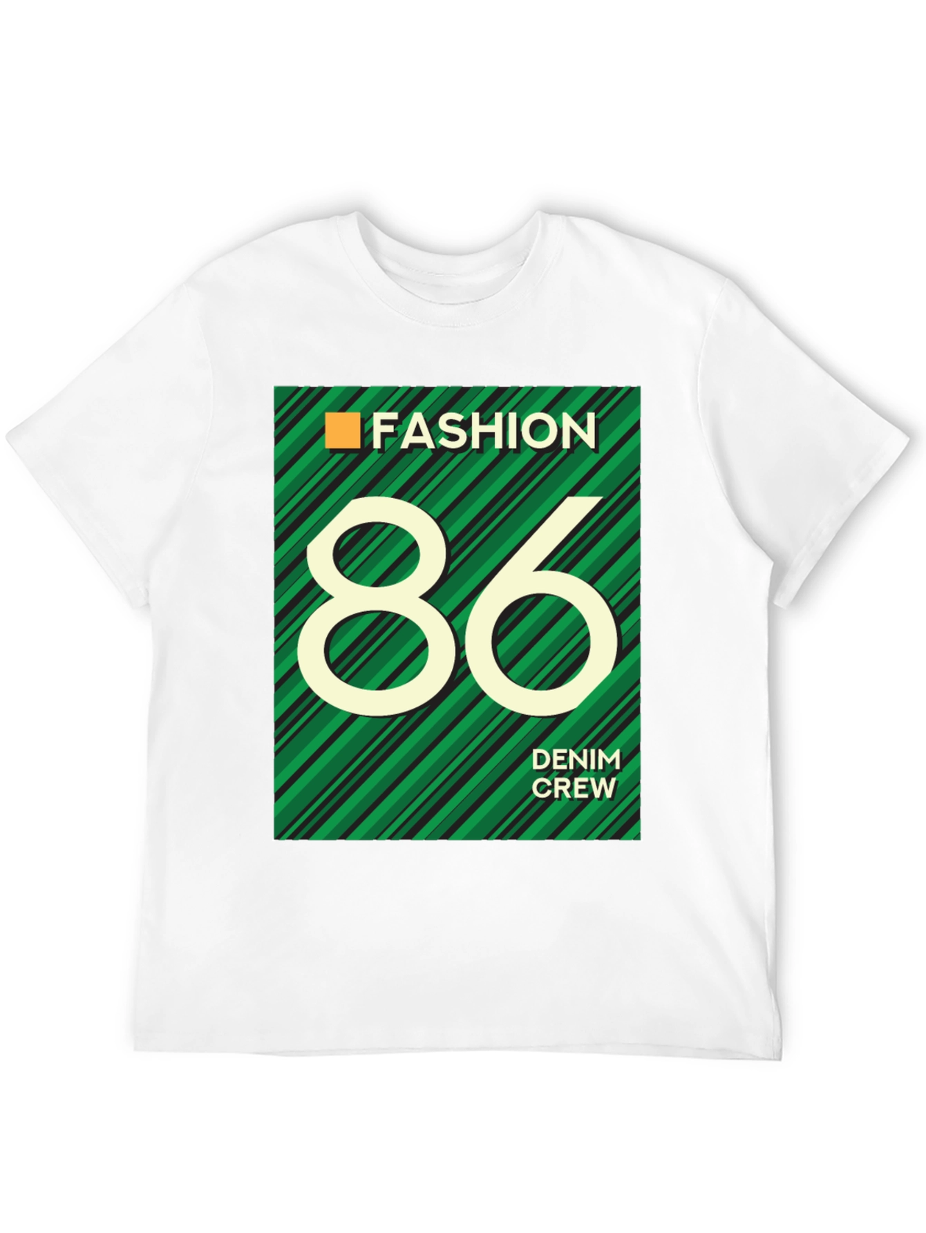Fashion 86 Denim Crew Graphic T-Shirt