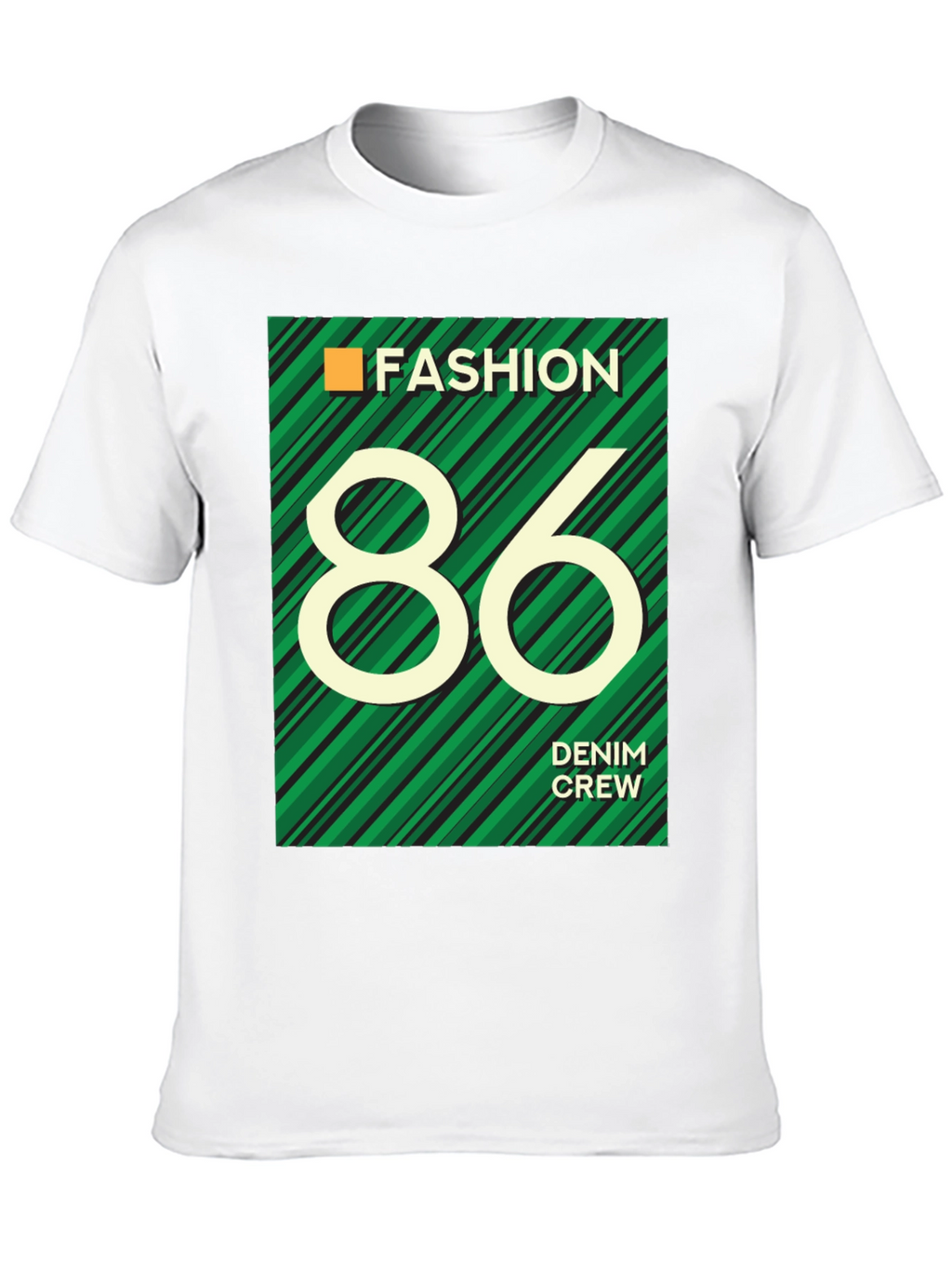 Fashion 86 Denim Crew Graphic T-Shirt