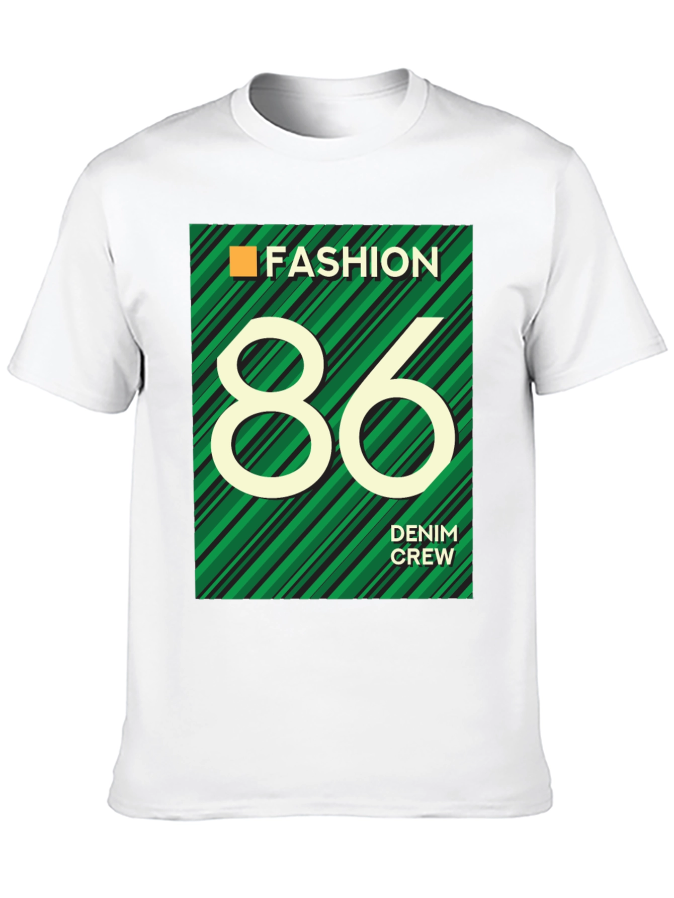 Fashion 86 Denim Crew Graphic T-Shirt