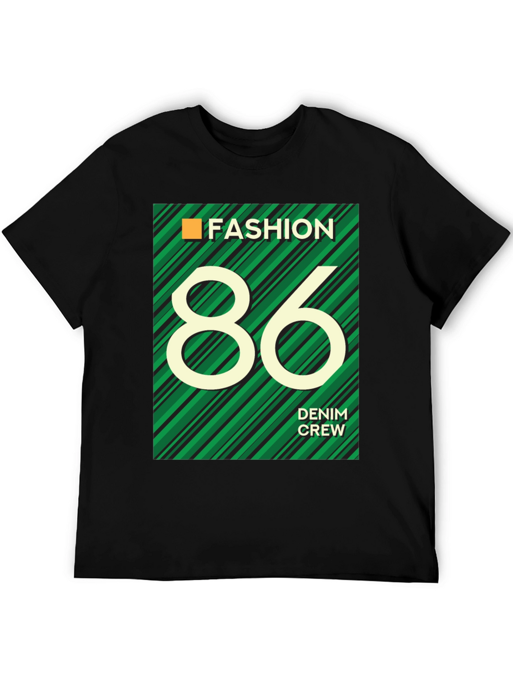 Fashion 86 Denim Crew Graphic T-Shirt