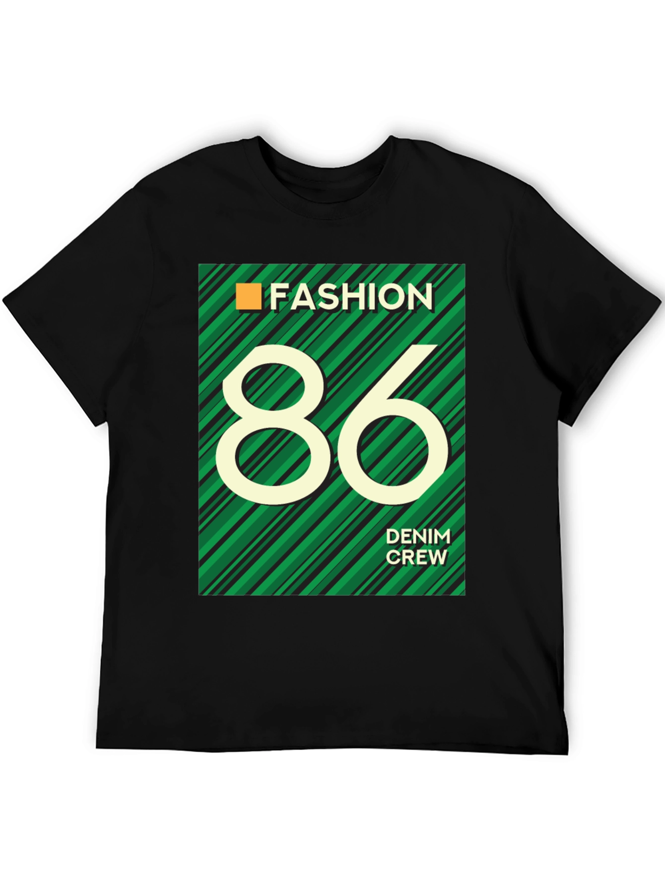 Fashion 86 Denim Crew Graphic T-Shirt