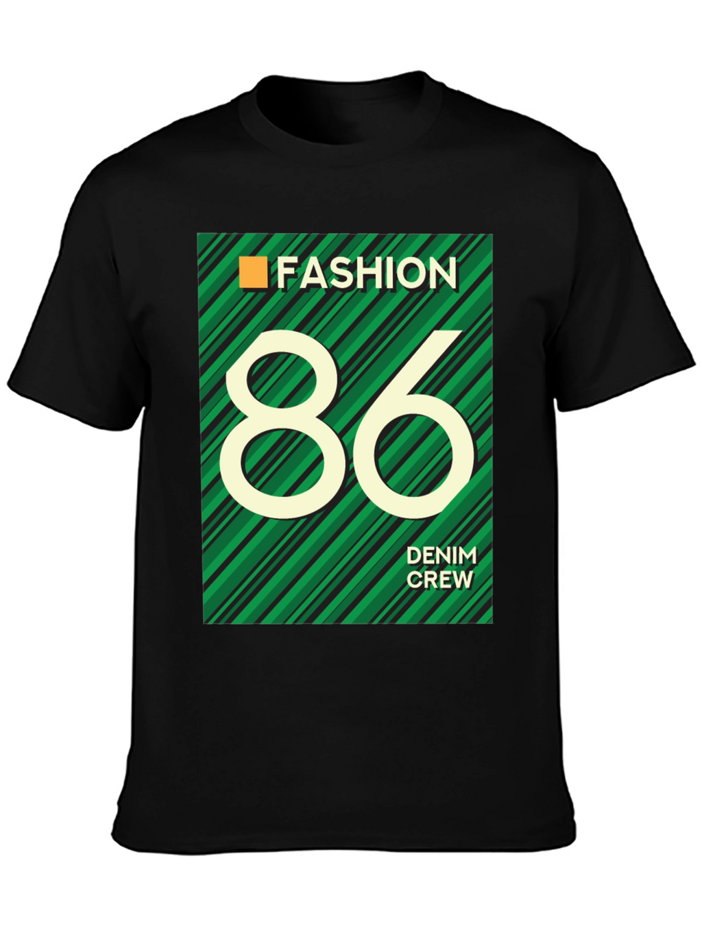 Fashion 86 Denim Crew Graphic T-Shirt
