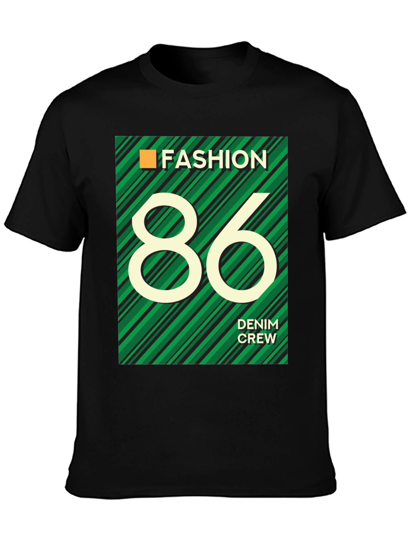 Fashion 86 Denim Crew Graphic T-Shirt
