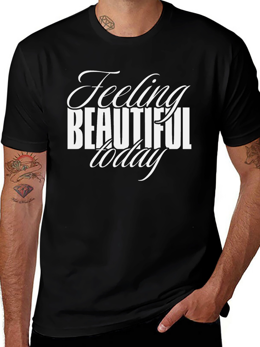 Feeling Beautiful Today Black T-Shirt
