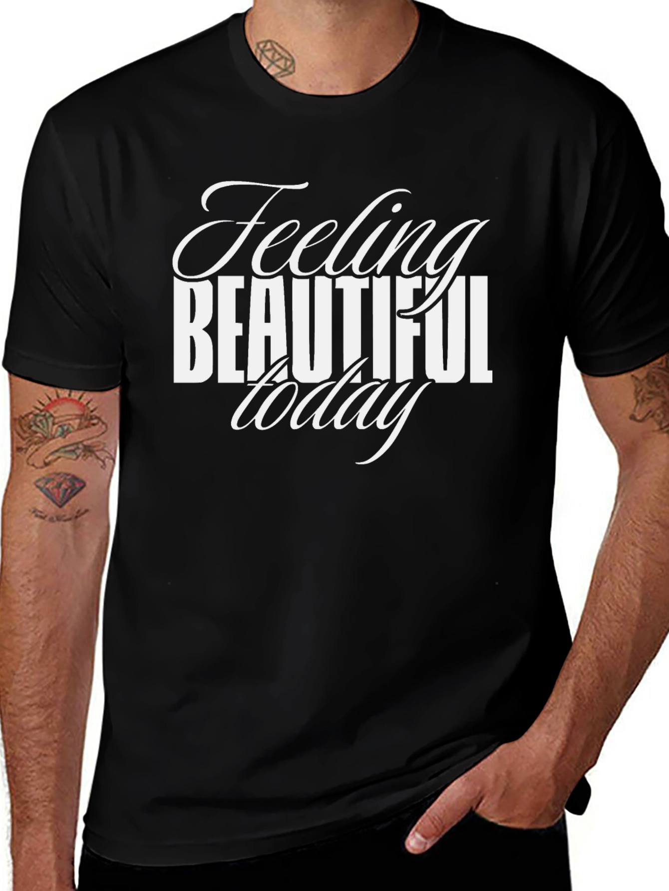 Feeling Beautiful Today Black T-Shirt