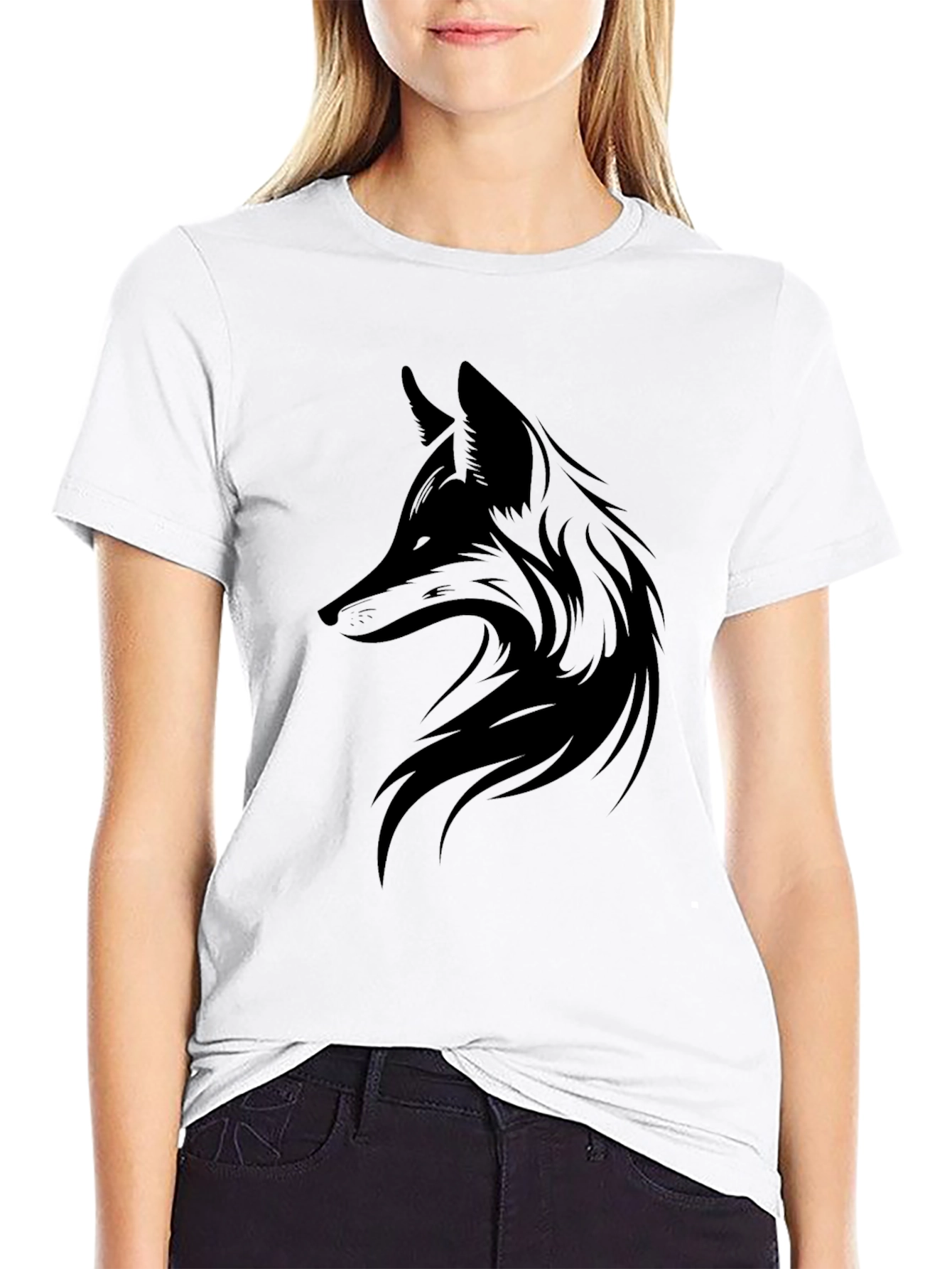 Mens Black Fox Graphic Tee - Stylish Casual Wear
