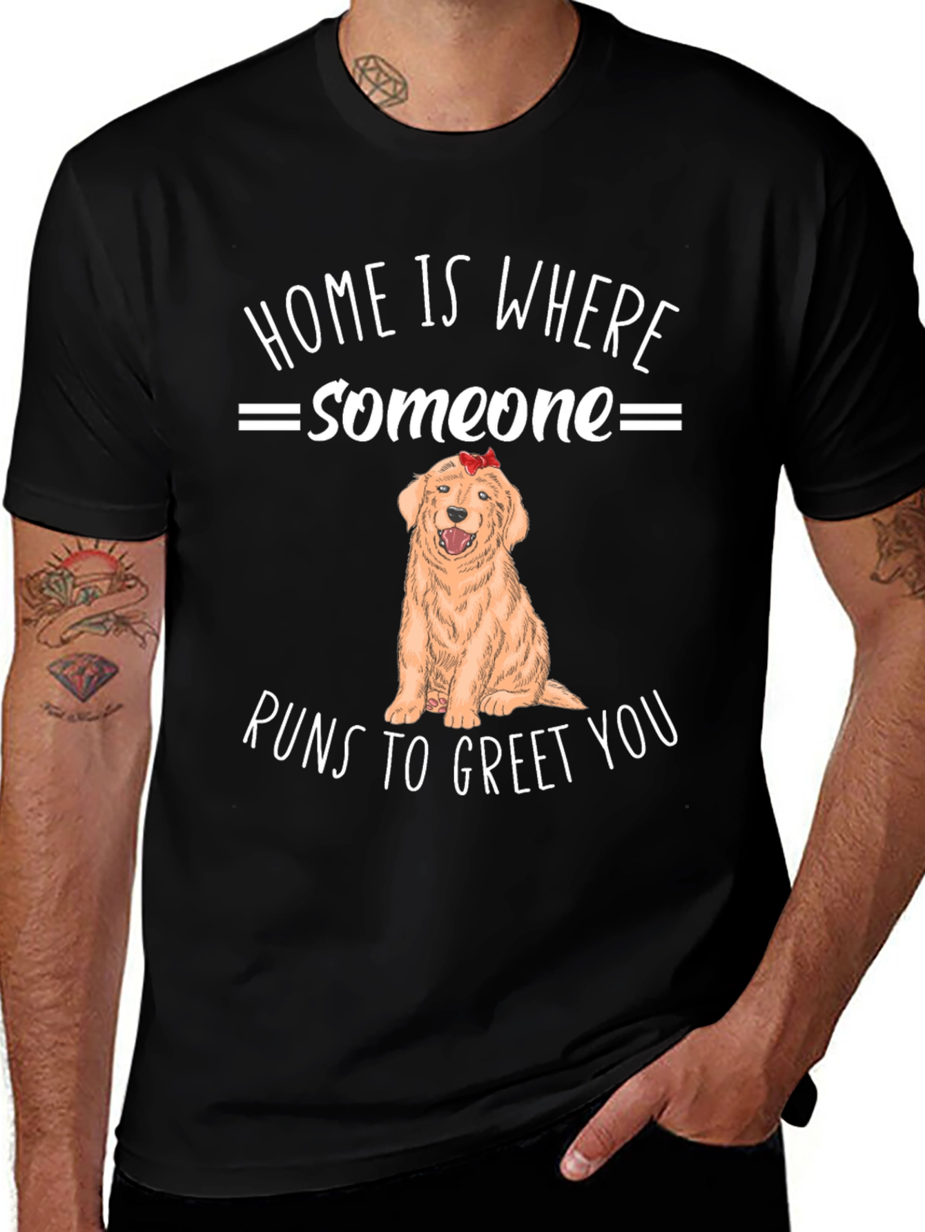 Dog Lover T-Shirt - Home is Where They Greet You