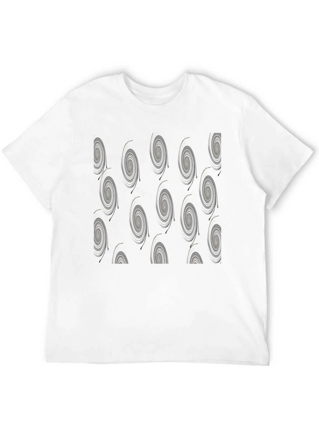 Modern Swirl Pattern Black T-Shirt