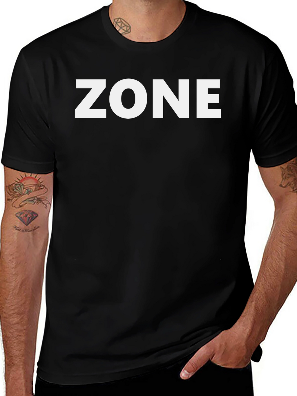 ZONE Bold Graphic T-Shirt - Black
