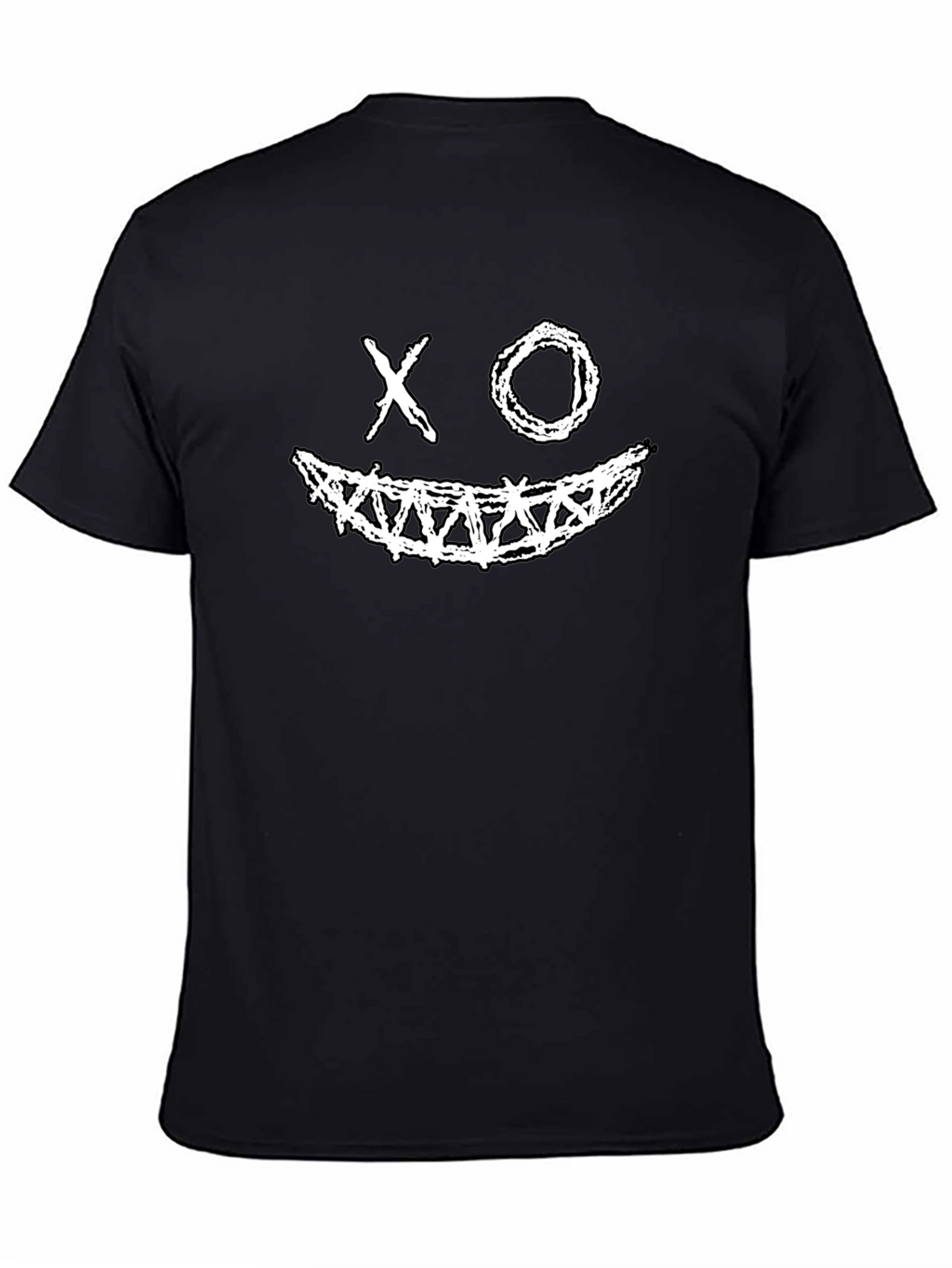 XO Smile Graphic Print Black Tee