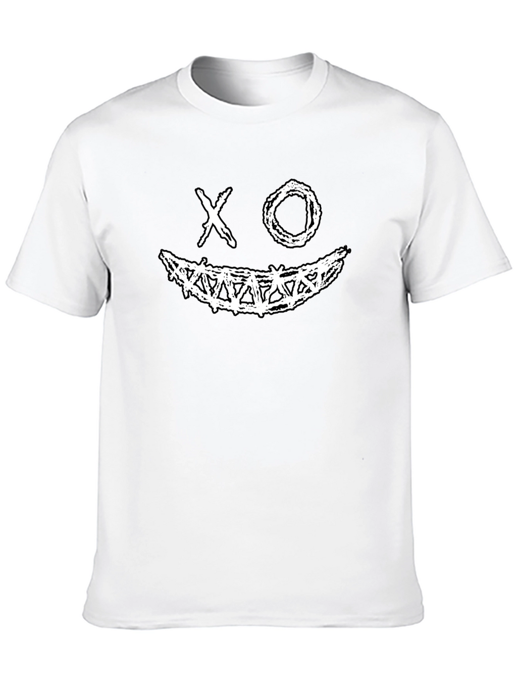 XO Smile Graphic Print Black Tee