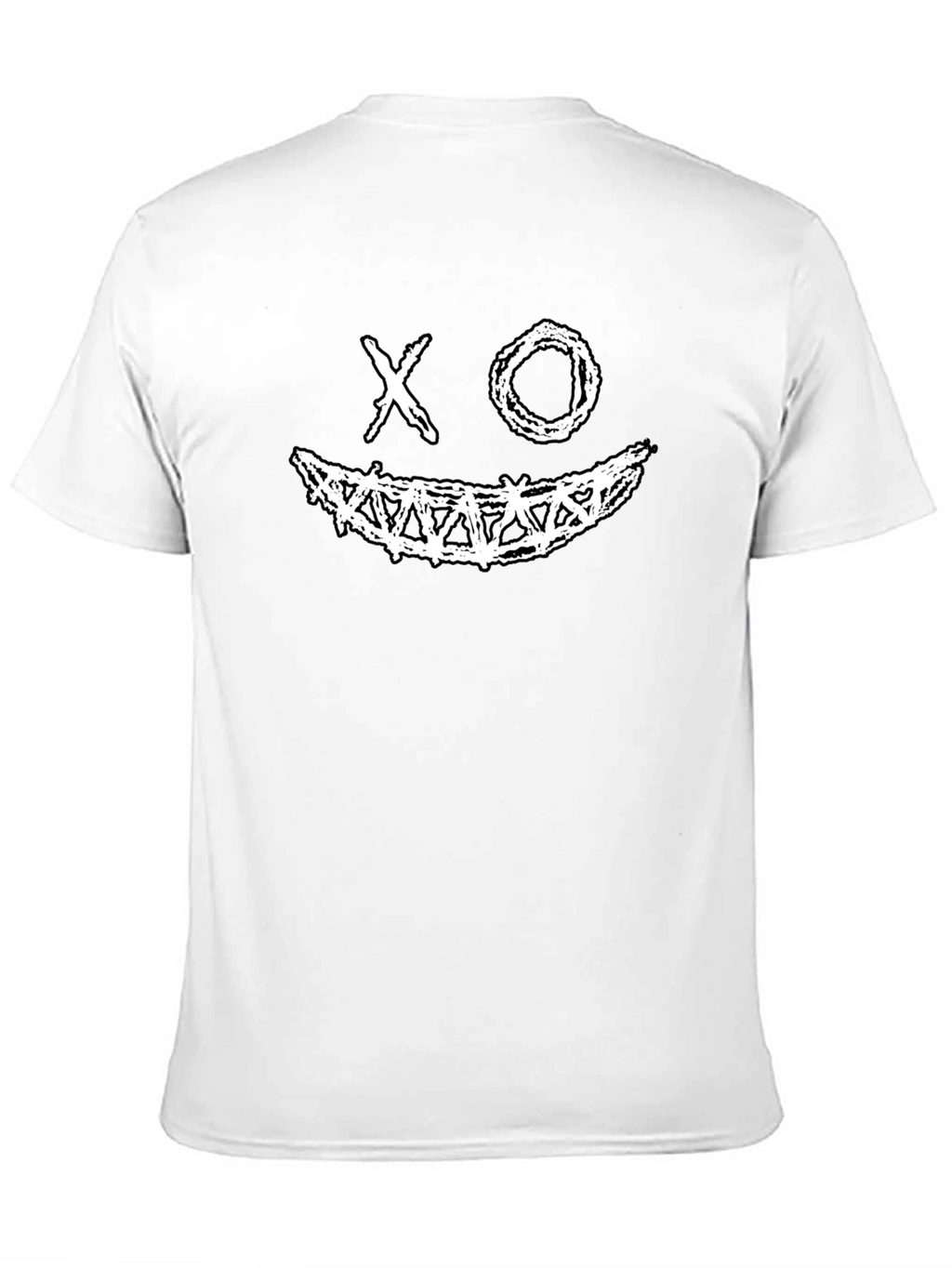XO Smile Graphic Print Black Tee