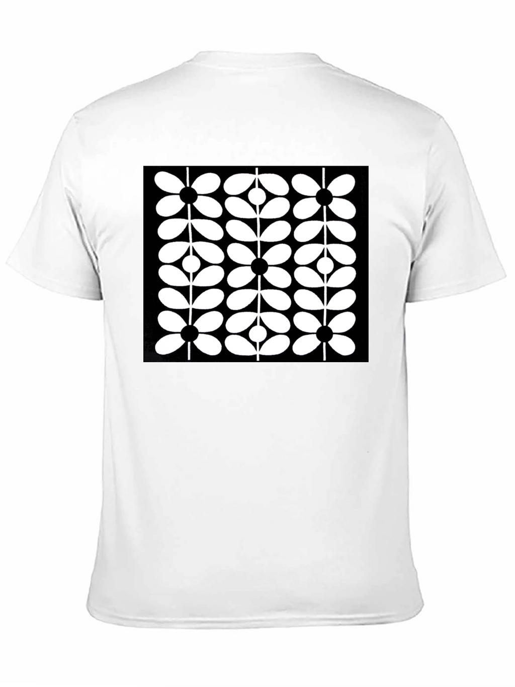 Retro Floral Black T-Shirt - Modern Graphic Tee