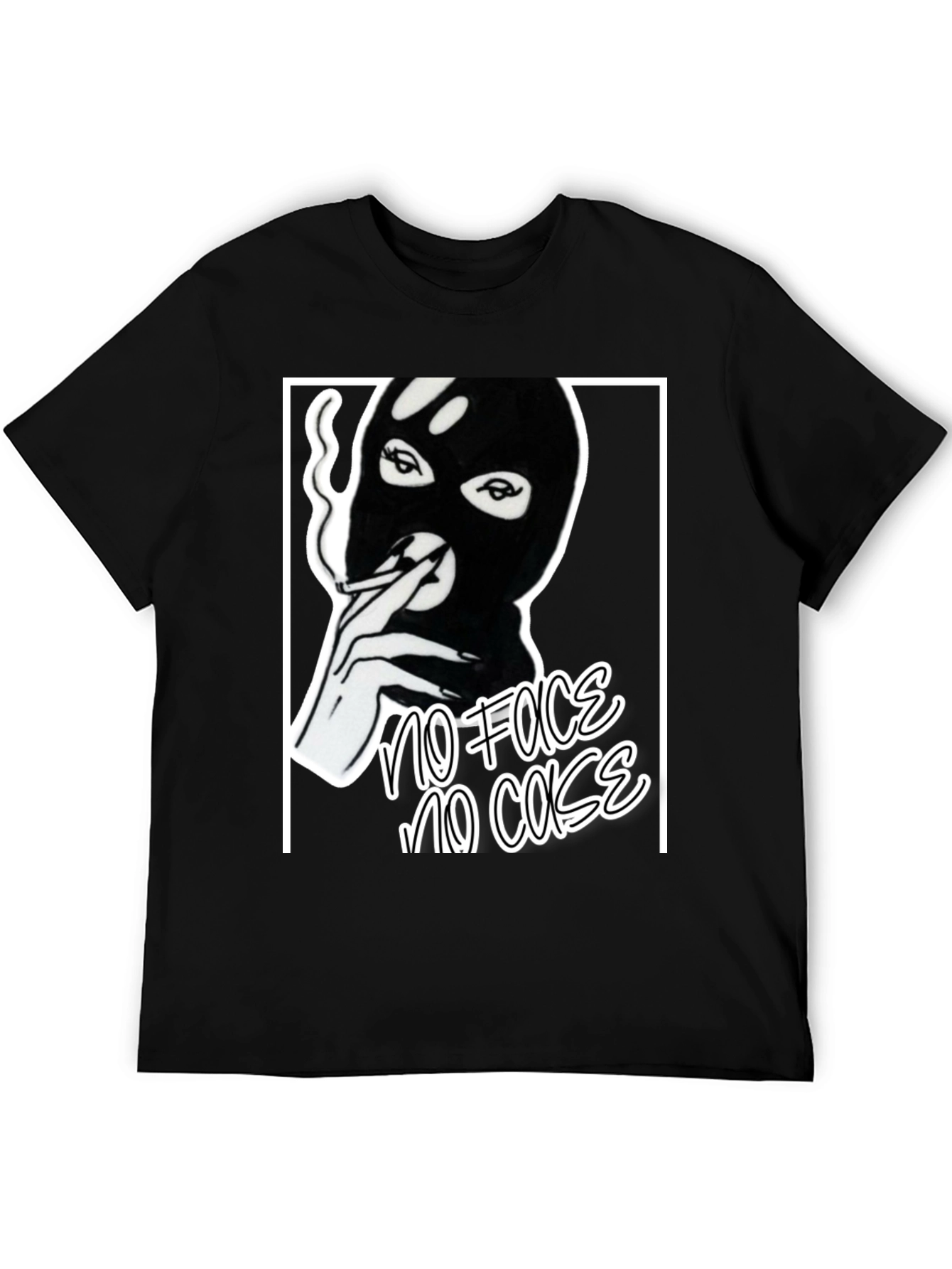 No Face No Case Graphic T-Shirt - Classic Black Tee