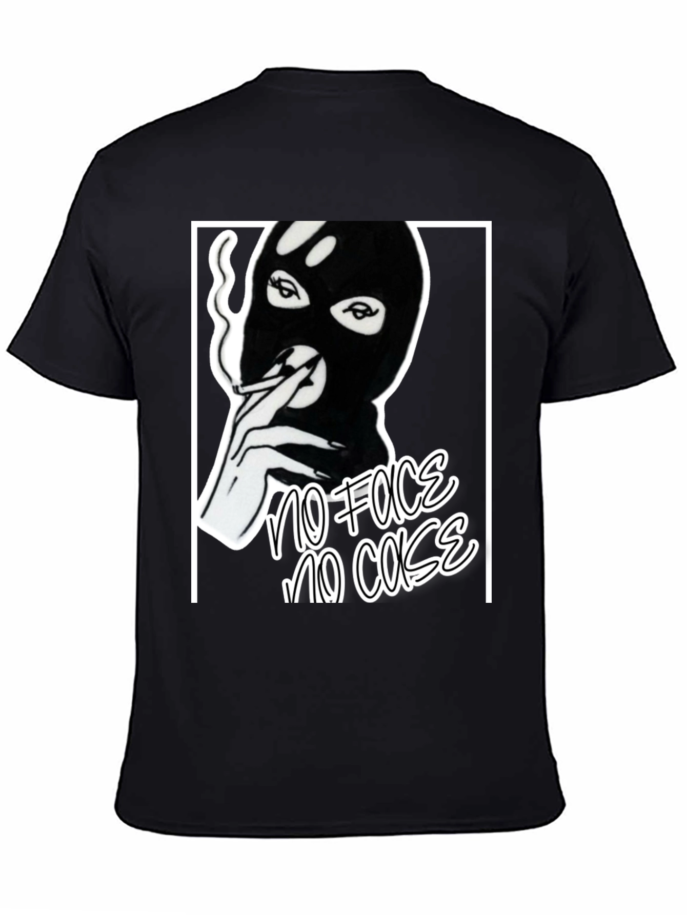 No Face No Case Graphic T-Shirt - Classic Black Tee