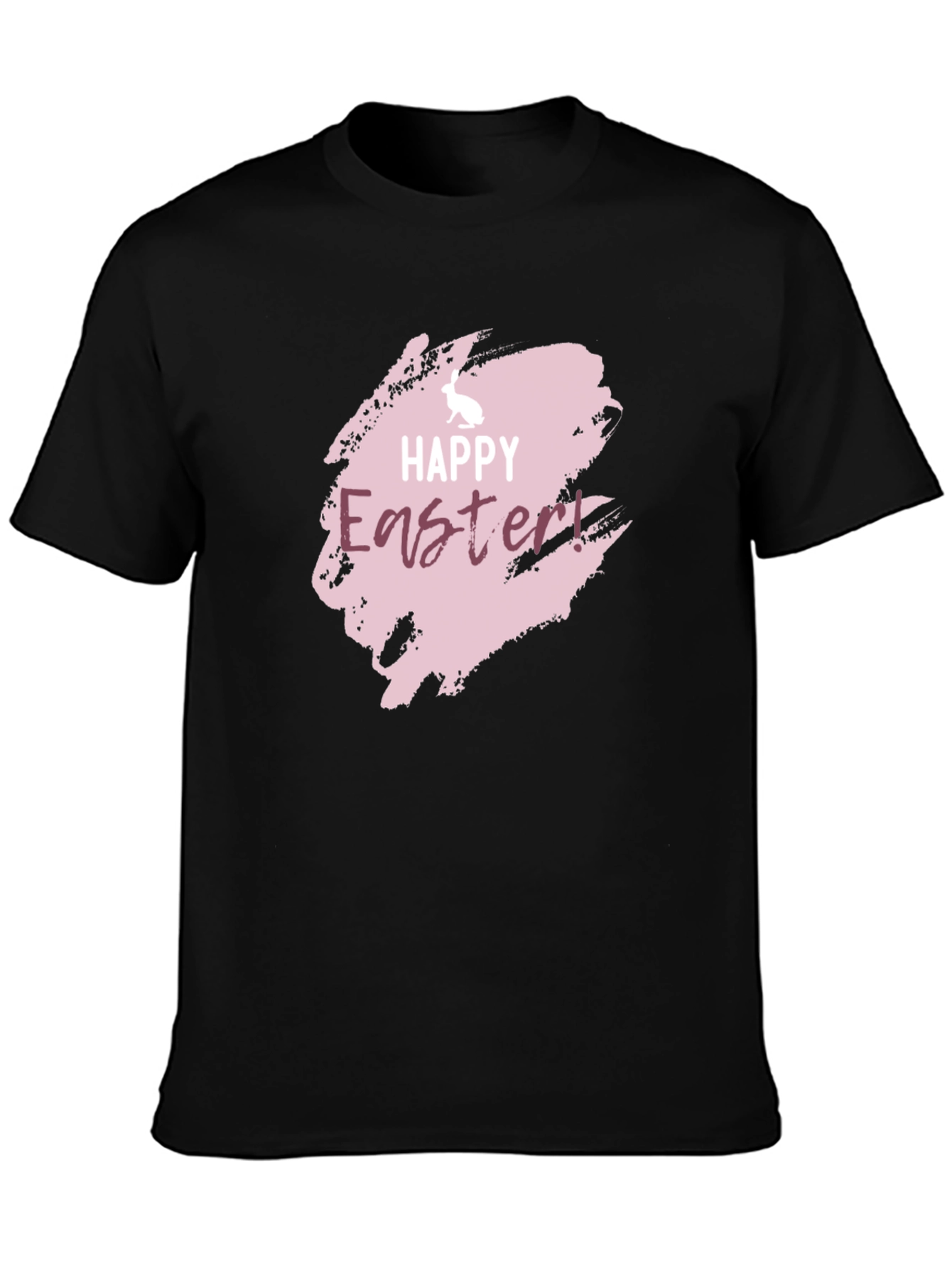 Happy Easter Graphic Black Tee