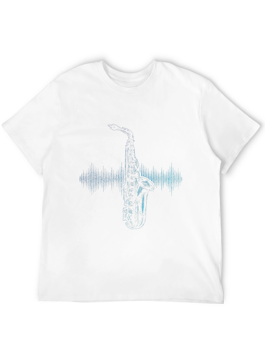 Saxophone Graphic Black Tee - Cool Music Lover Shirt